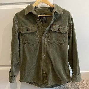 Buffalo David Bitton army green corduroy jacket